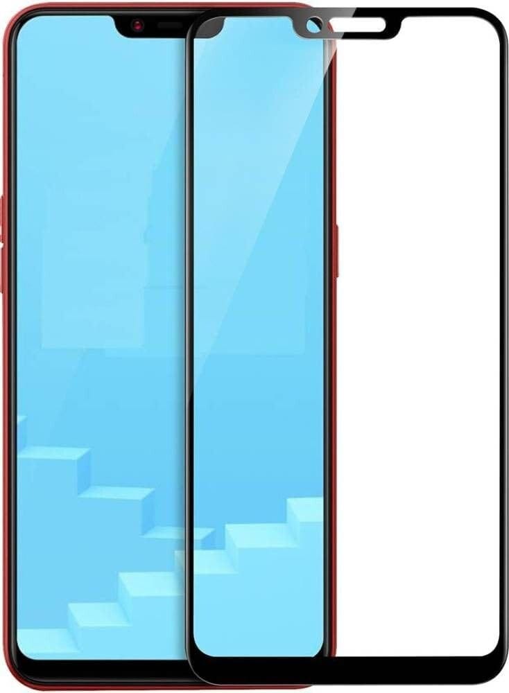 PLUGTECH Advanced Tempered Glass With Anti-Explosion 9H Hardness Edge-To-Edge Coverage Screen Guard for Realme 2