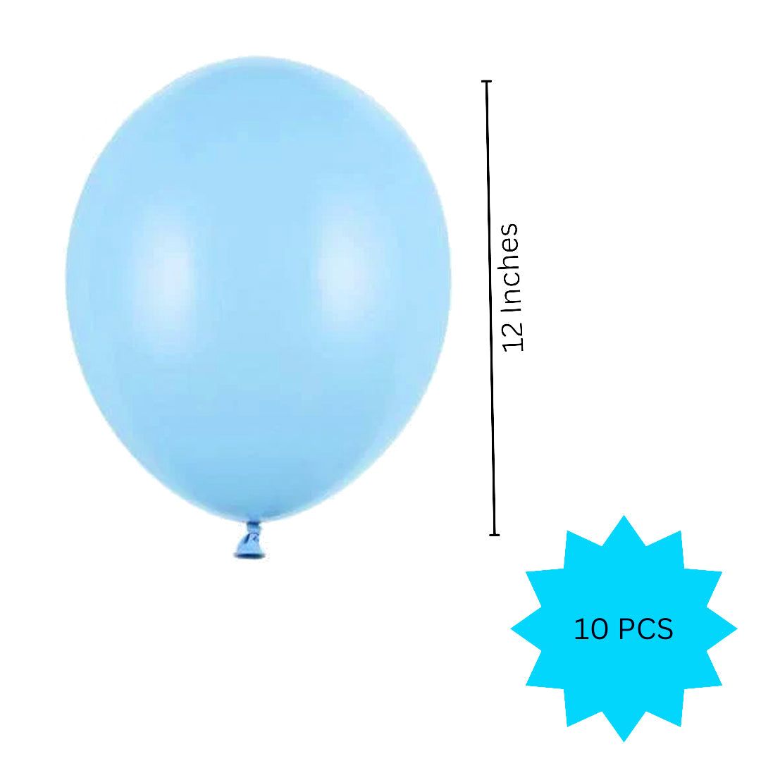 Light Blue Latex Balloons 12"