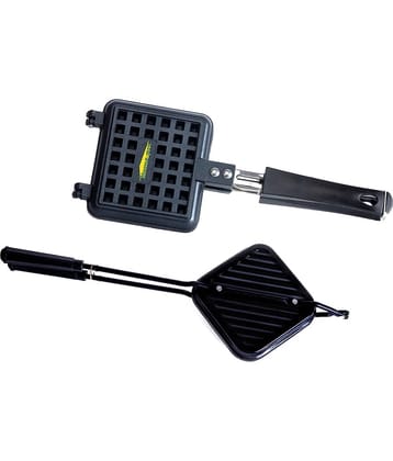 HomePro-Non Stick Waffle Maker & Grill Toaster Bakelite Handle Combo Pack
