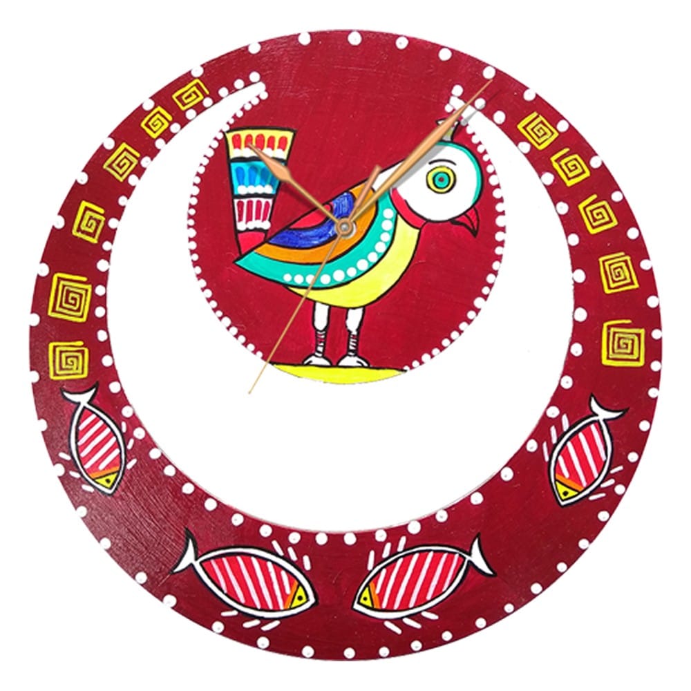 Kalighat Art on Moon Clock DIY Kit by Penkraft