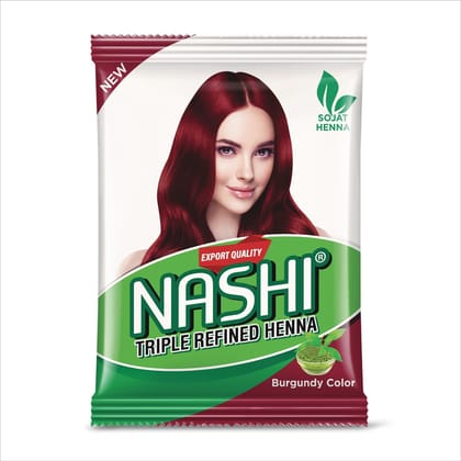 NASHI Triple Refined Henna Powder, Henna Hair Colour for Men and Women Burgundy Red 500g