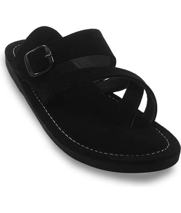 Anjaneya Creations Black Men's Kolhapuris