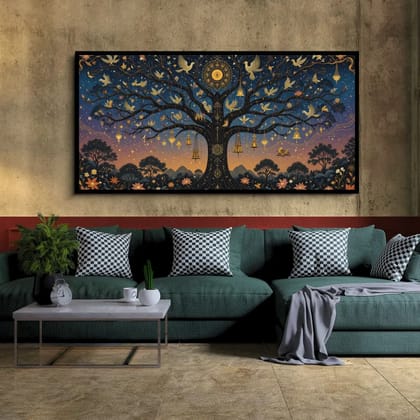 Luminary Timeless Elegance-Textured Minimalist Painting for Modern Decor | Frame Size (127 X 69 Cm) | Frame Type (Black) | 5-Year Warranty