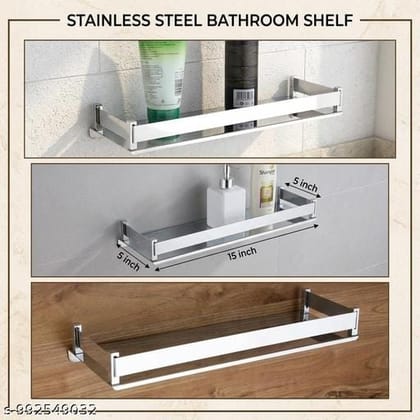 Bathroom Shelf Rack Wall Mounted Single Layer Stainless Steel Bathroom Shelf Rack Wall Mounted Single Layer Stainless Steel