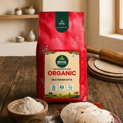 BMS Naturals Organic Multigrain Atta - 1 kg - One pouch
