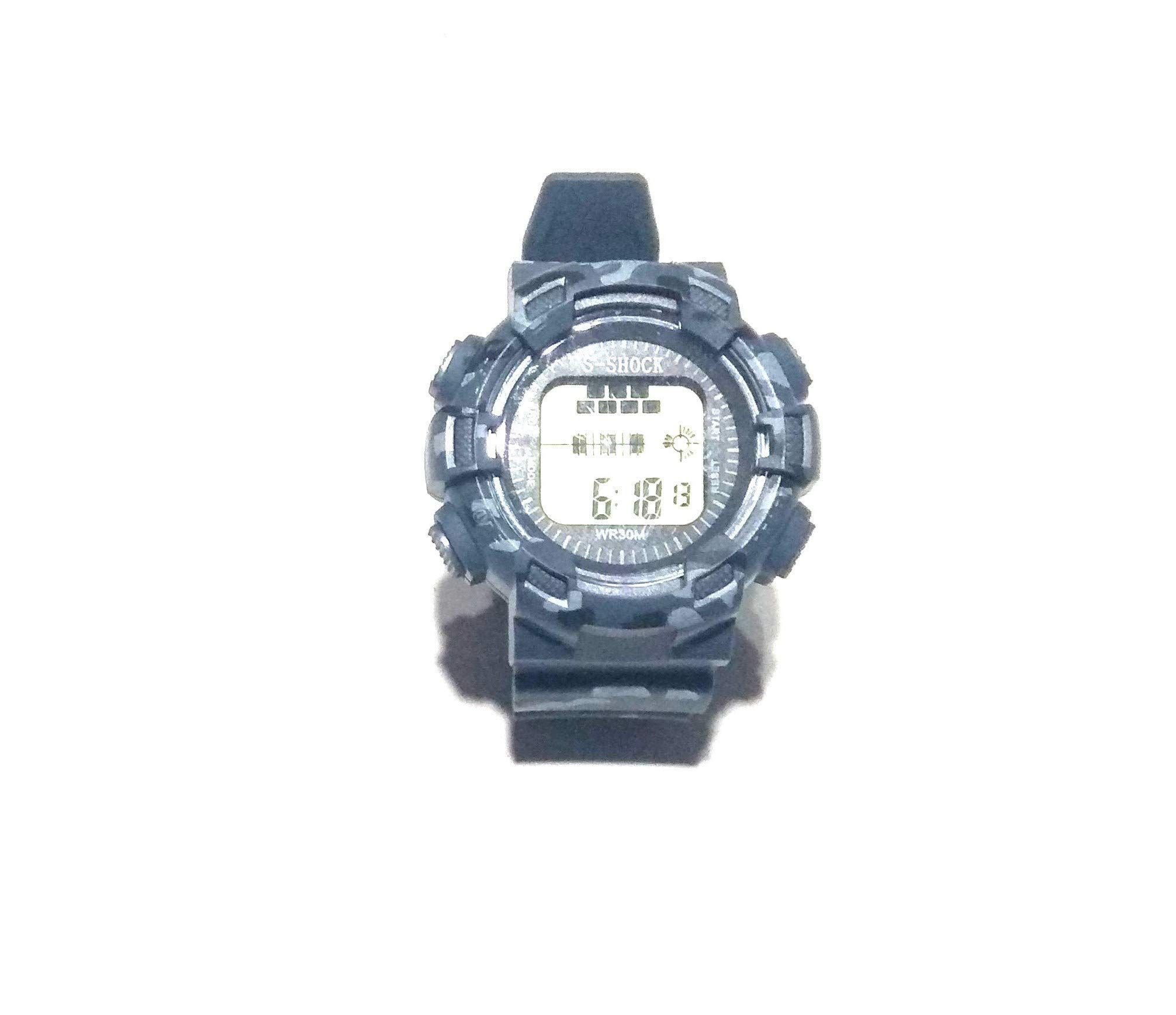 Nawani Boys Sport Watch with Seven Lights in Dial Round Watch ( Colour as per Available ) Display Size - 5 cm.