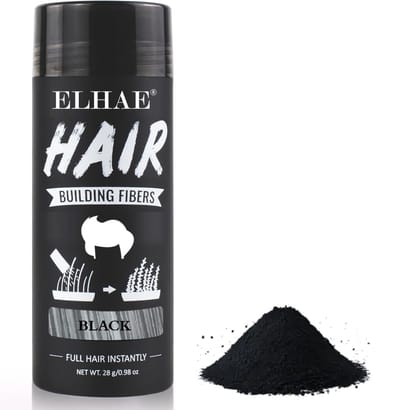 ELHAE Hair Building Fibers Instant Fuller Hair Look Natural-Looking Hair Thickening Powder for Men & Women