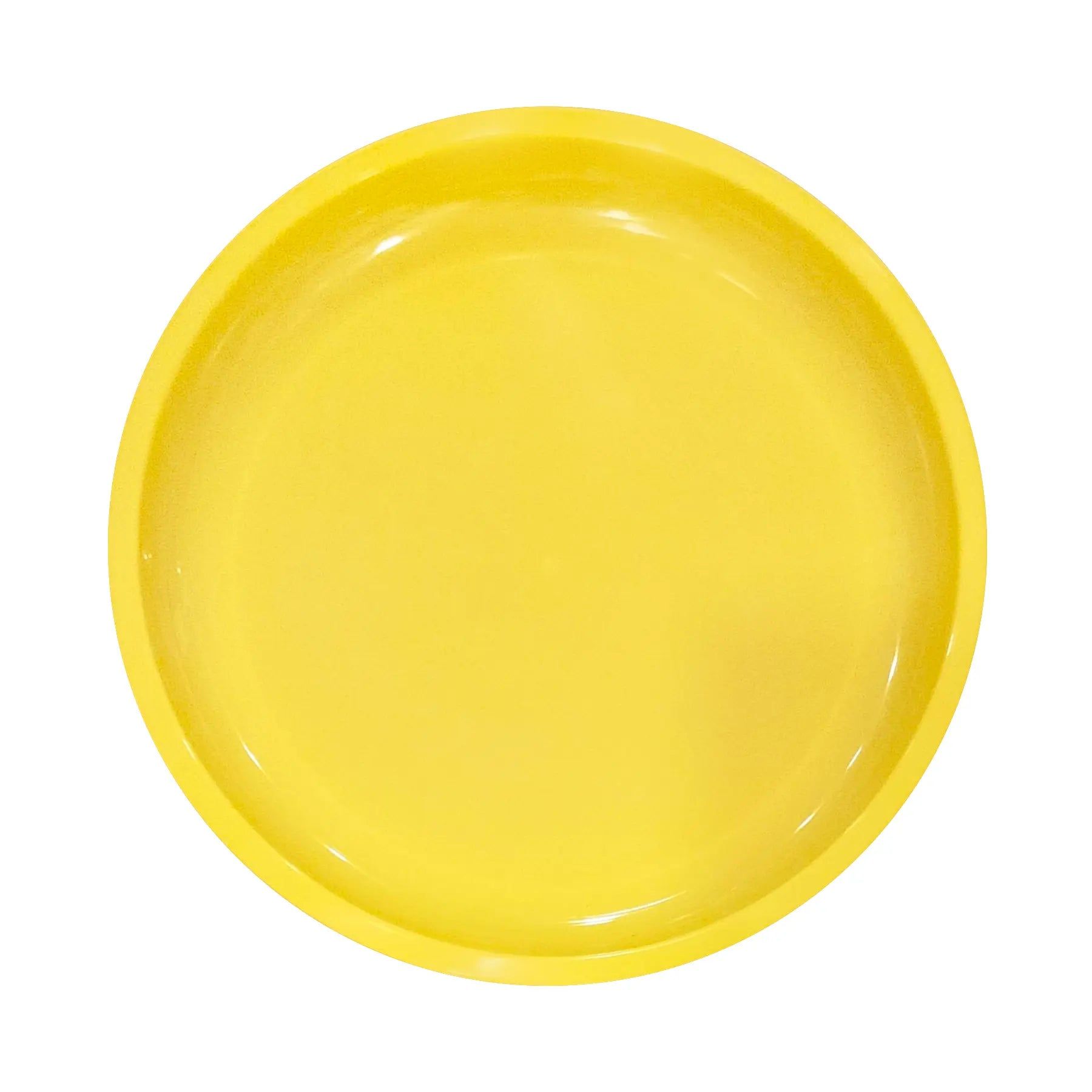 Yellow Plastic Round Party Durable Plates - 10 inches - 6PC