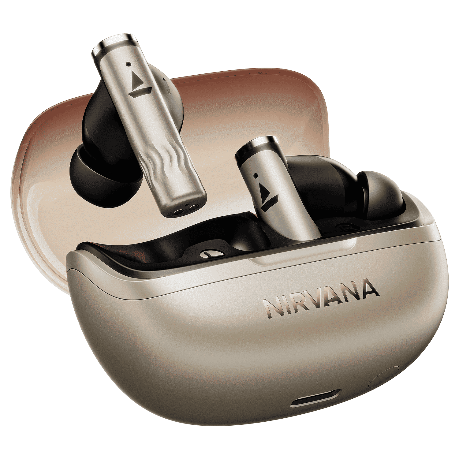 boAt Nirvana Zenith Pro | Wireless Earbuds with Spatial Audio, 80H Playback & 50dB Hybrid Adaptive ANC boAt Nirvana Zenith Pro | Wireless Earbuds with Spatial Audio, 80H Playback & 50dB Hybrid Adaptive ANC - Platinum Gold
