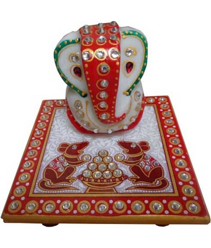 Fashion Bizz Handicraft Marble Ganesh Chowki