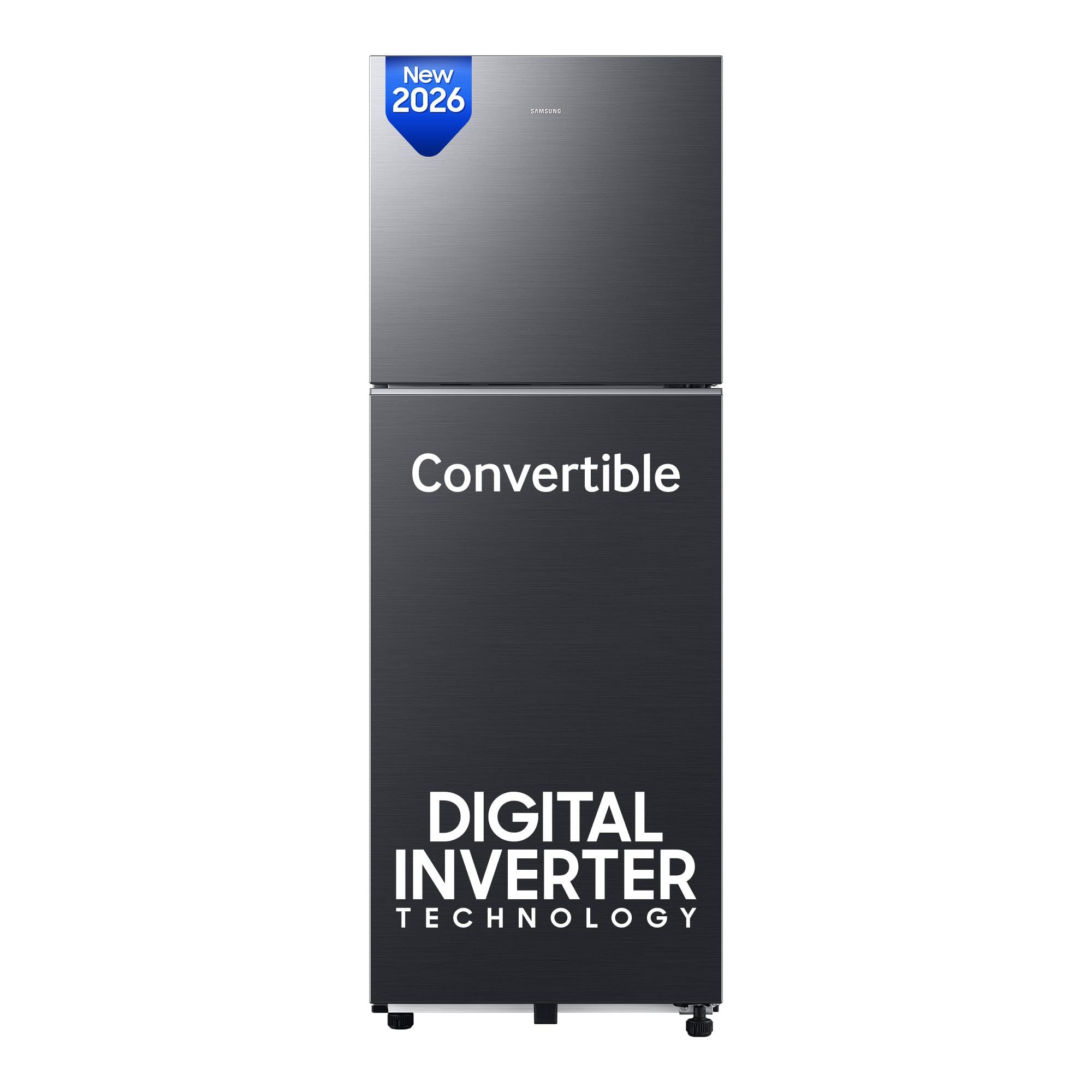 Samsung 236 L, 3 Star, Convertible, Digital Inverter Frost Free Double Door Refrigerator (RT40H28U3FHL, Black DOI, 2026 Model) Samsung 236 L, 3 Star, Convertible, Digital Inverter Frost Free Double Door Refrigerator (RT40H28U3FHL, Black DOI, 2026 Model)
