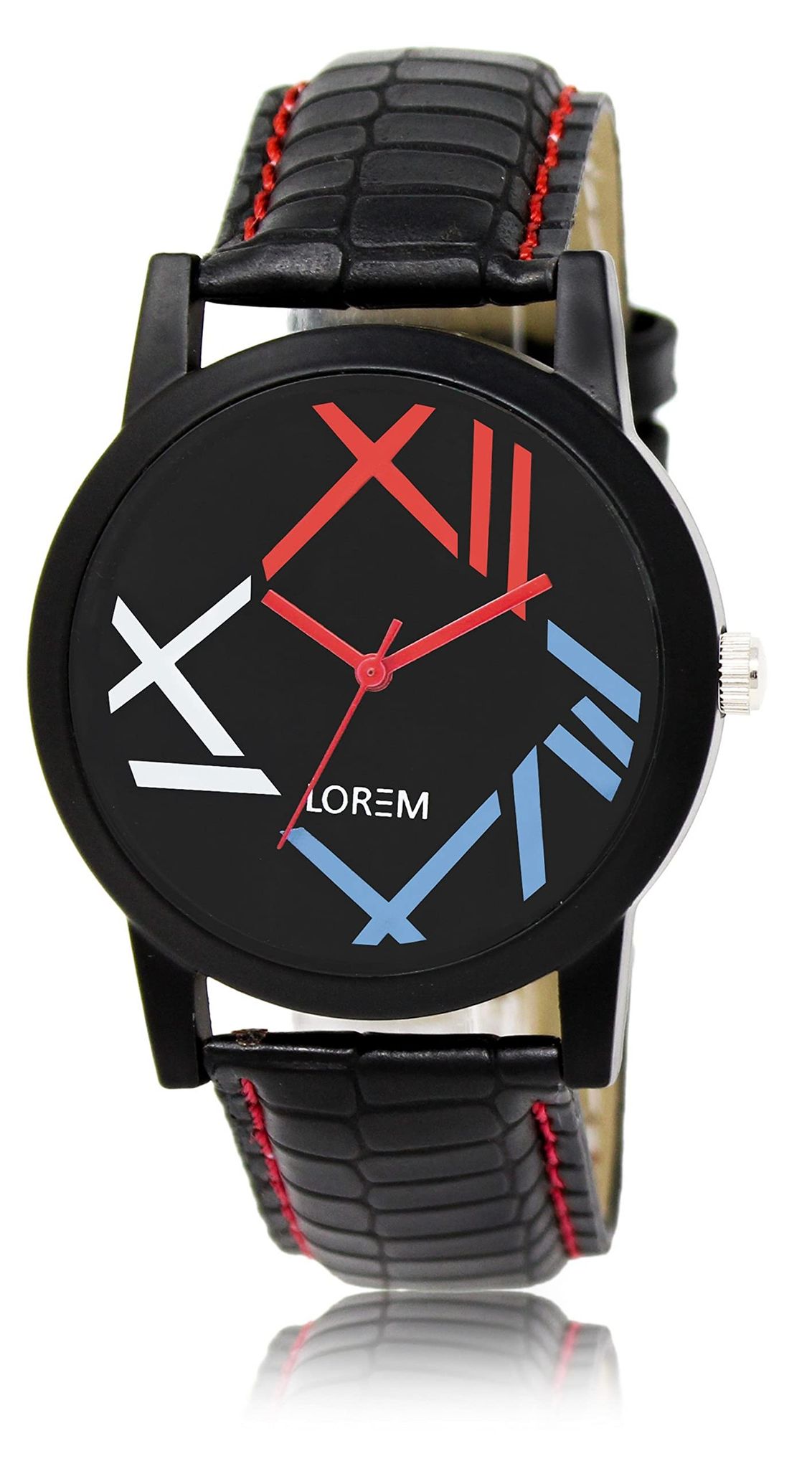 LOREM Multicolor Checked Analog Watch for Men LR12-UF