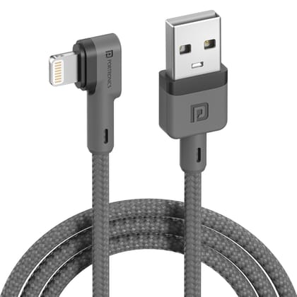 Portronics Konnect L 1.2M Fast Charging 3A 8 Pin USB Cable with Charge & Sync Function for iPhone