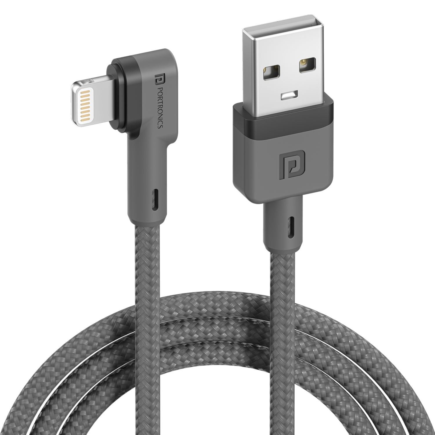 Portronics Konnect L 1.2M Fast Charging 3A 8 Pin USB Cable with Charge & Sync Function for iPhone