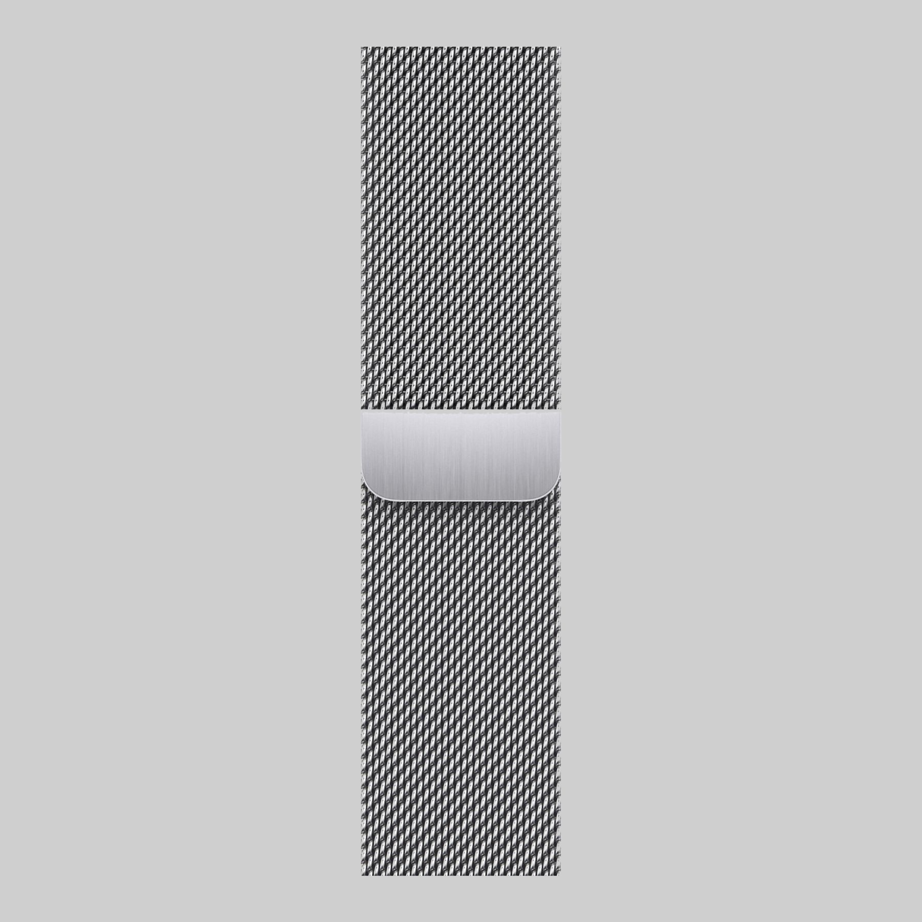 WrapCart Melanese Mesh Strap for Apple Watch - Silver, 42/44/45/49 MM