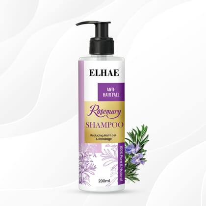 ELHAE Rosemary Shampoo for Anti-Hair Fall � Reduces Hair Loss & Breakage, 100% Pure & Natural Formula for Stronger Hair � 200m