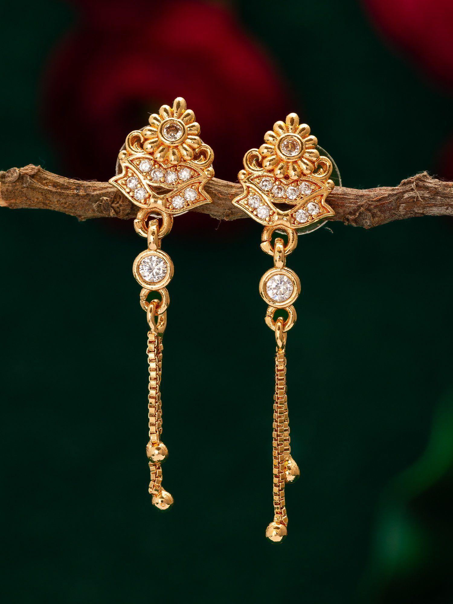 Morison Golden Crescent and Star Earrings Celestial Beauty