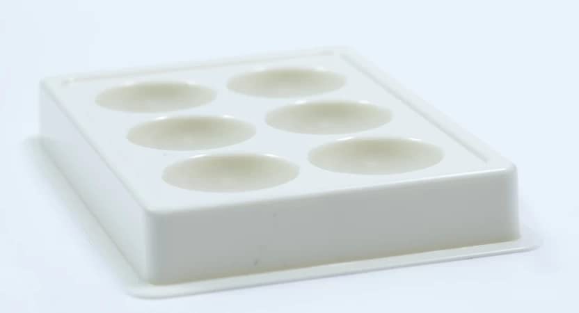 Elecsera Facial Cosmetic 6 Cups Tool Tray Plastic Washable For Salon Tray