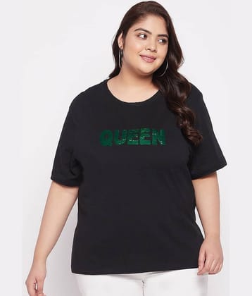 AUSTIVO - Black Cotton Blend Women's Regular Top ( Pack of 1 )