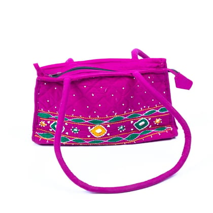 Tribal Handmade Banjara Diamond Bag (pink)