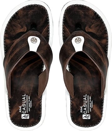 Altek Brown Men's Thong Flip Flop