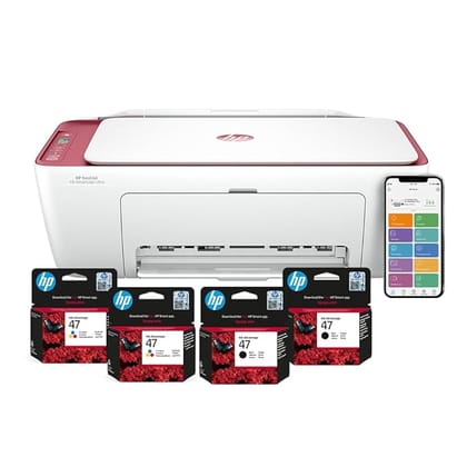 HP Printer DJ IA Ultra 4929 IN Rosewood, Print, Copy, Scan, Self Reset WiFi, Smart App Setup