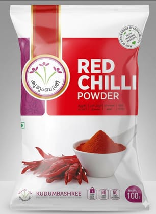 Kudumbashree Chilli Powder Freshly Ground Pack of 2 100 gm Each