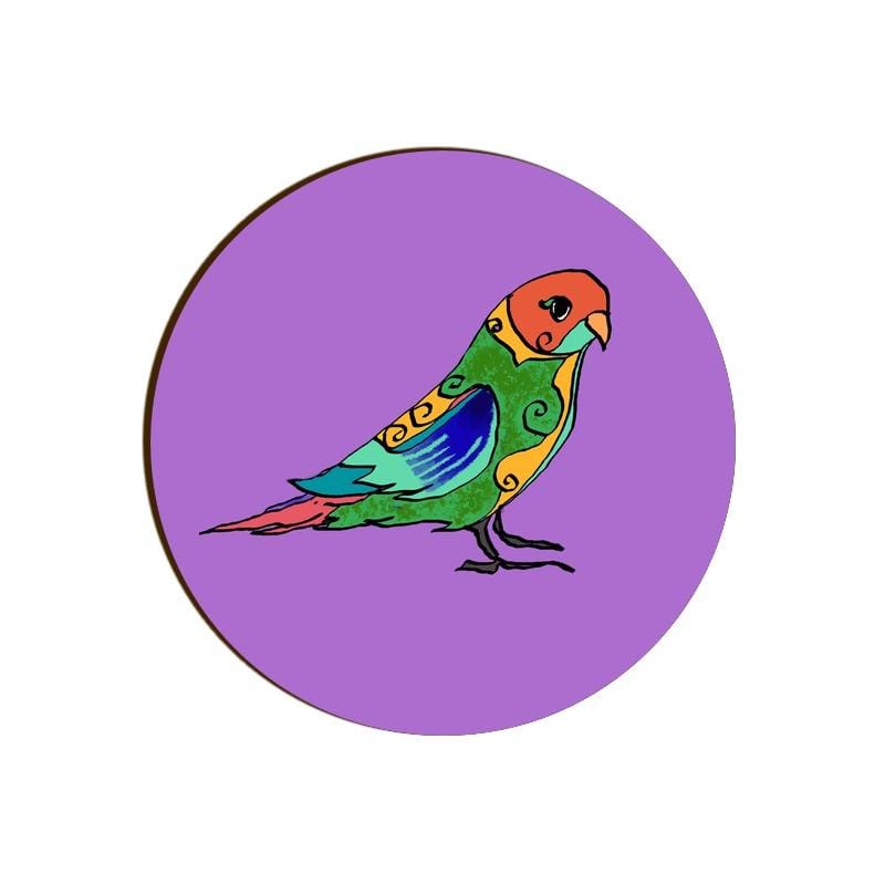 Pretty Jandaya Parakeet Round Coaster