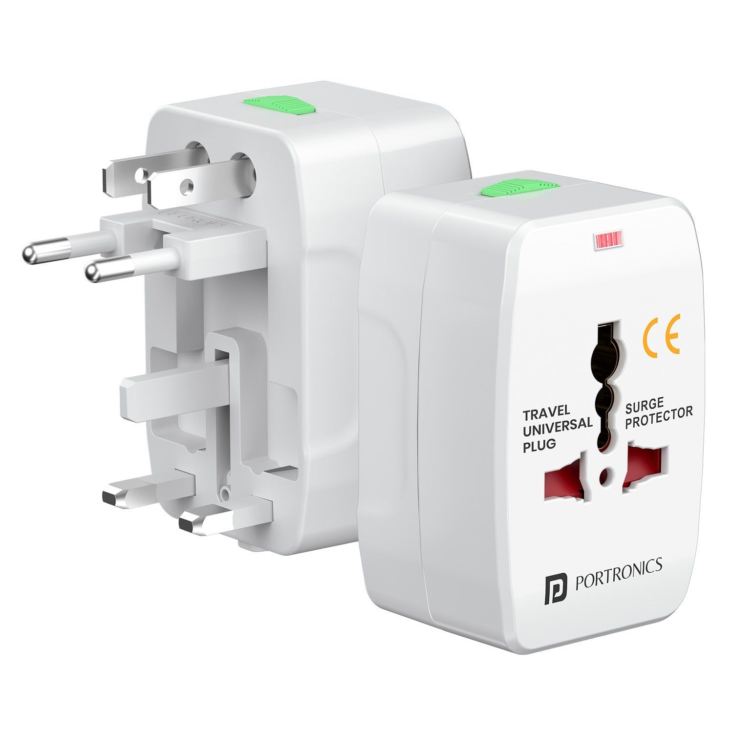 Portronics Juicemate Go Universal Travel Adapter with 6A AC Socket Output,Universal AC Socket, All in One International Travel Fast Charging Adapter,Suitable for 180+ Countries
