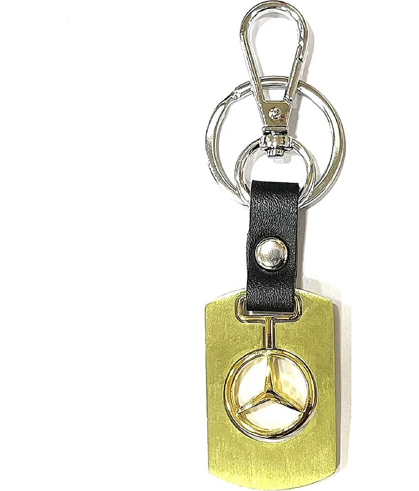 RAVARIYA GRAPHICS tainless Steel Gold Keychain Metal For Car Gifting With Key Ring Anti-Rust