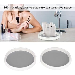 Cabinet Turntable Organizer, Antislip Rotatable Storage Tray 360 Rotation for Refrigerator for Kitchen(1 Piece )