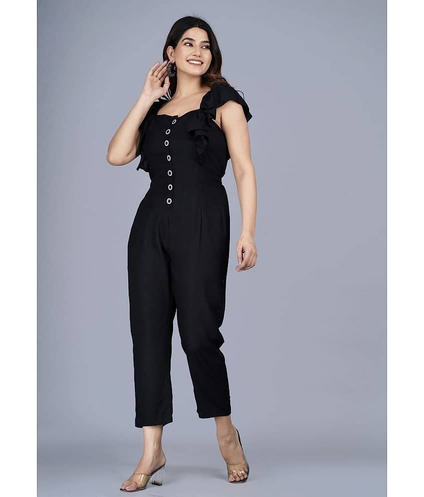 SIPET - Black Rayon Regular Fit Women's Jumpsuit ( Pack of 1 )