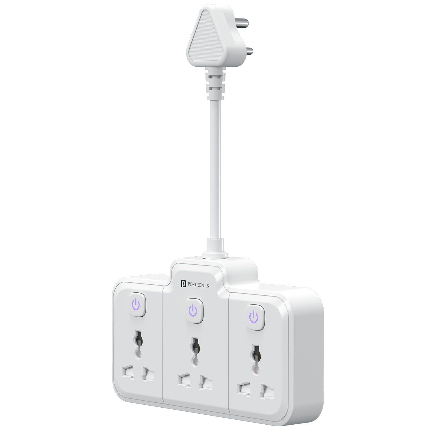 Portronics Power Plate Nano, Power Extender with Flexible Cord, Individual Switches, Child Safety Shutters, For Home, Office, Laptops, Mobiles & Appliances