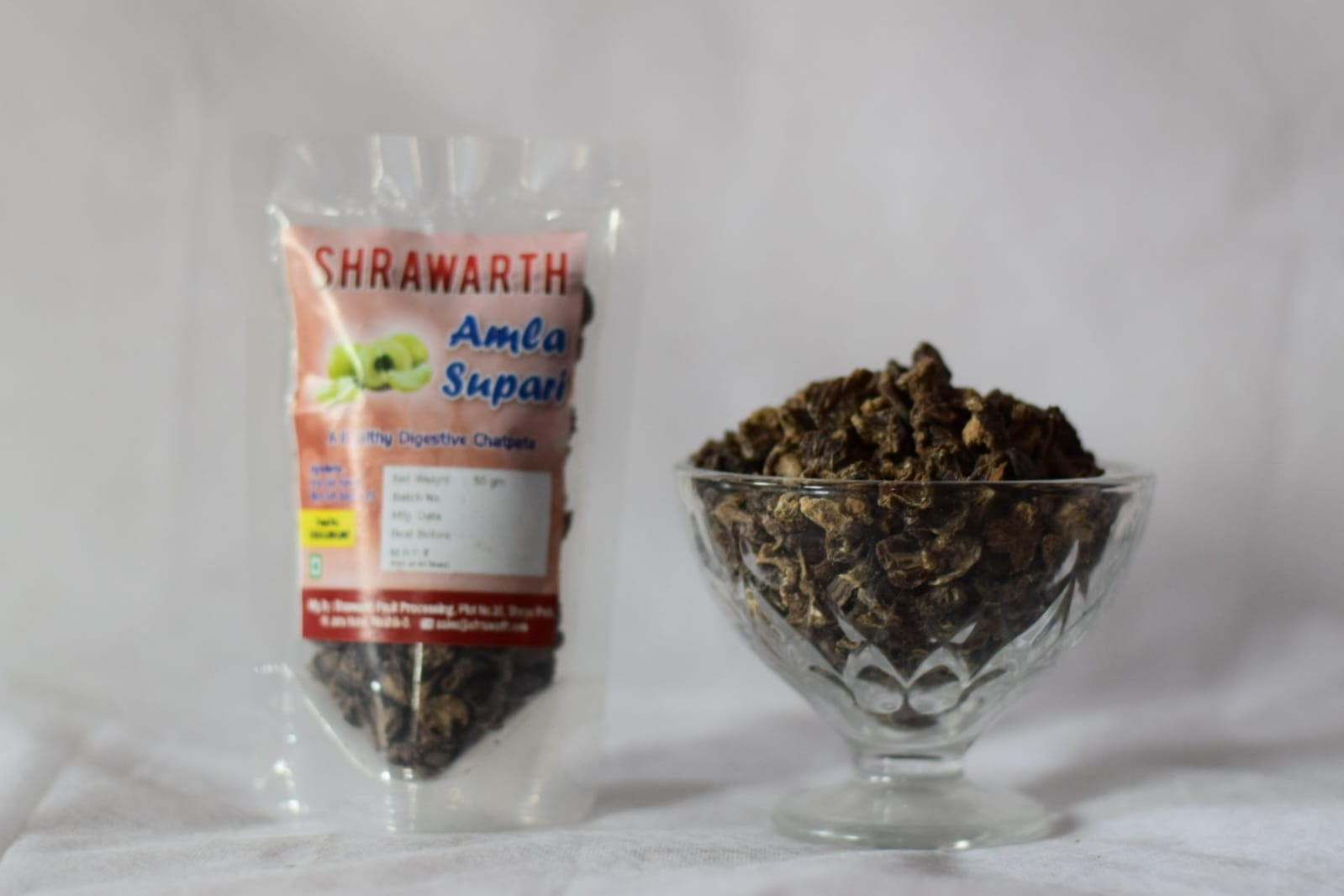 Shrawarth Fruit Processing Amla Supari | 250g | Tangy & Digestive Mouth Freshener
