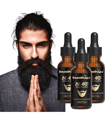 Smartdrops - 30mL Promotes Beard Growth Beard Oil ( Pack of 3 )