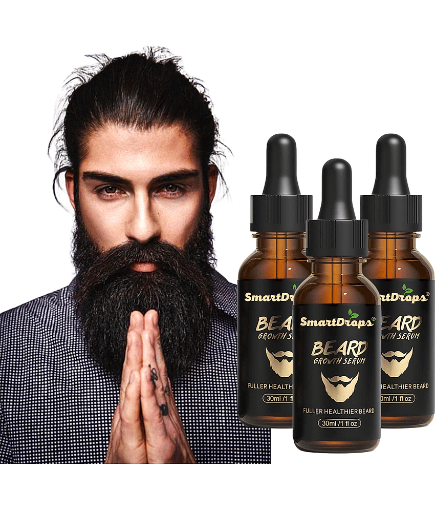 Smartdrops - 30mL Promotes Beard Growth Beard Oil ( Pack of 3 )