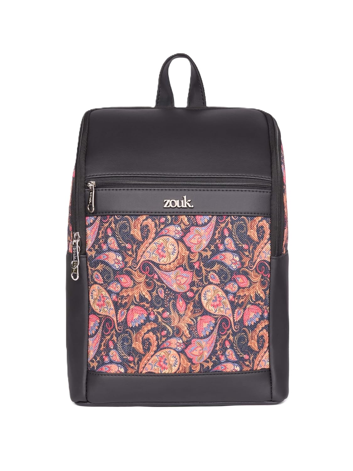 Amalia Vegan Leather Black Laptop Backpack | Fits 15.6" Laptop | Water Resistant Anti-Theft Travel & Office Bag for Women | Padded Back Panel | Adjustable Strap