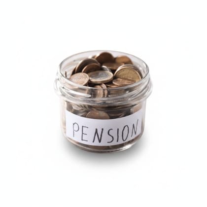 Pension Saving Glass Storage Jar