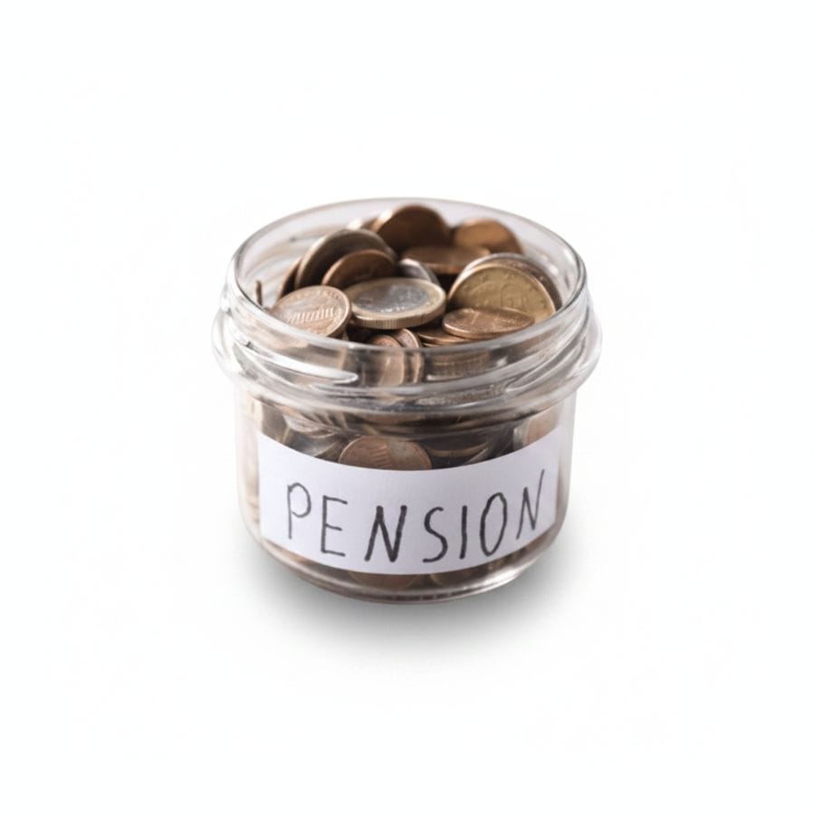 Pension Saving Glass Storage Jar