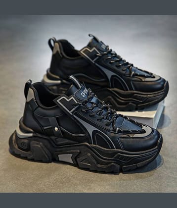 Runrave Sports Raze Black Men's Sneakers