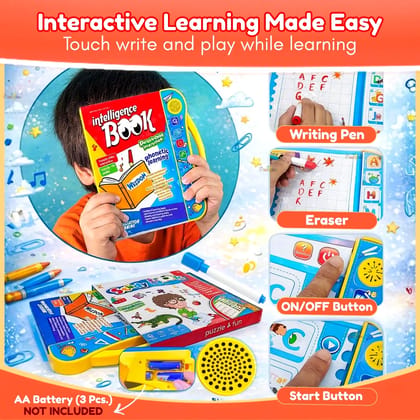 Interactive Sound Book for Kids with Marker (Ages 2–7) Learn Alphabets, Numbers, Shapes & Phonics Educational Talking Book with Music & Touch Features Multicolor Learning Toy for Toddlers  by Ruhi Import Store