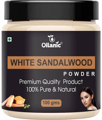 Oilanic Natural White Sandalwood Powder For Haircare Face Mask Masks 100 gm