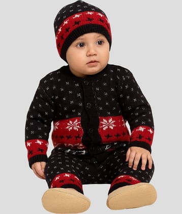 Paryag Pack of 1 Unisex for Baby Woollen Sweater ( Black )