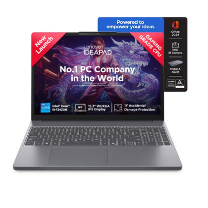 Lenovo IdeaPad Slim 3 13th Gen Core i5-13420H 15.3 inch (38.8cm) WUXGA IPS Laptop (16GB RAM/512GB SSD/Windows 11/Office Home 2024/Backlit Keyboard/1Yr ADP Free/3 Mon. Game Pass/Grey/1.6Kg), 83K100C6IN Lenovo IdeaPad Slim 3 13th Gen Core i5-13420H 15.3 in Lenovo IdeaPad Slim 3 13th Gen Core i5-13420H 15.3 inch (38.8cm) WUXGA IPS Laptop (16GB RAM/512GB SSD/Windows 11/Office Home 2024/Backlit Keyboard/1Yr ADP Free/3 Mon. Game Pass/Grey/1.6Kg), 83K100C6IN Lenovo IdeaPad Slim 3 13th Gen Core i5-13420H 15.3 in