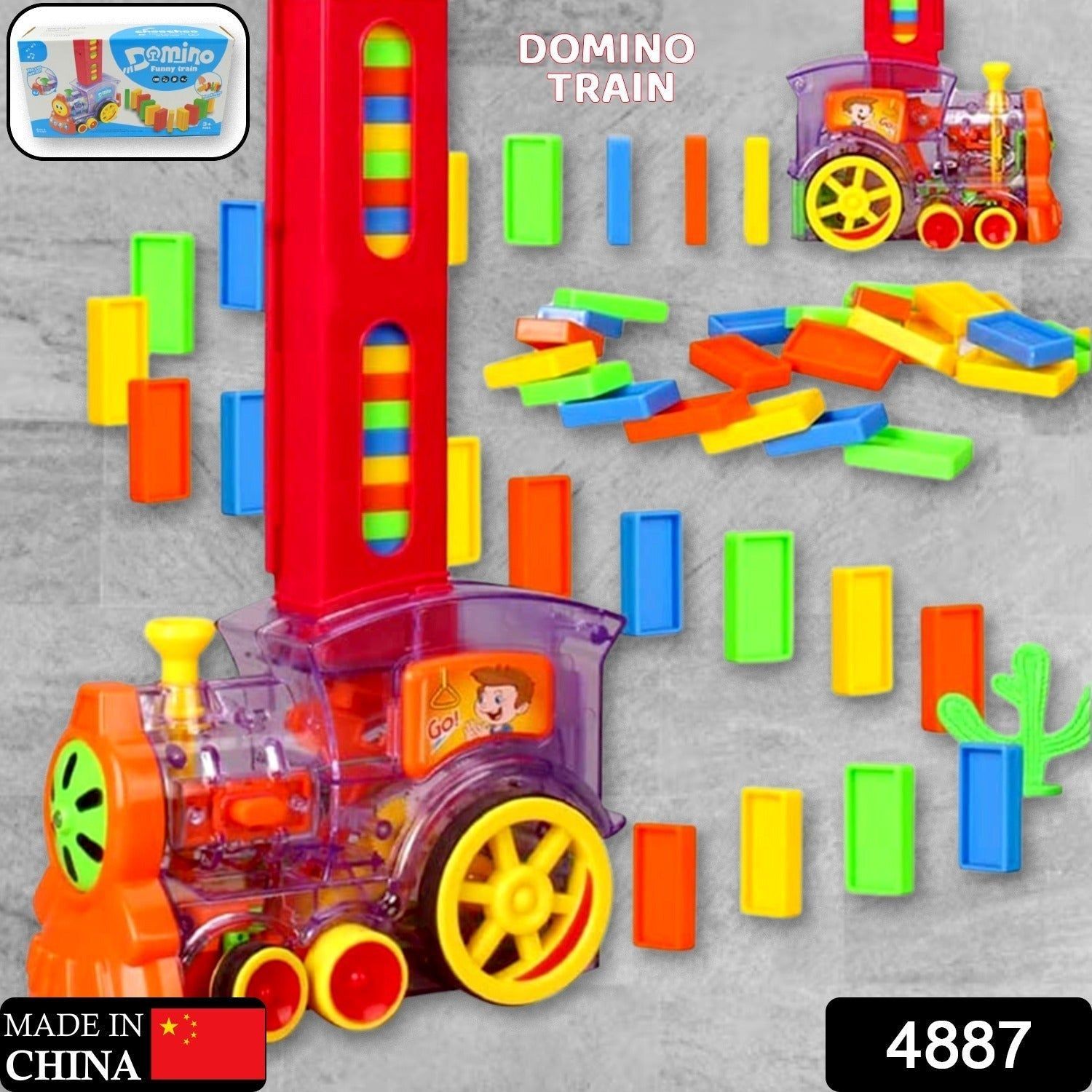 Transparent Funny Train Engine Block Set – 60-Piece Music & Lights (Batteries Not Included)