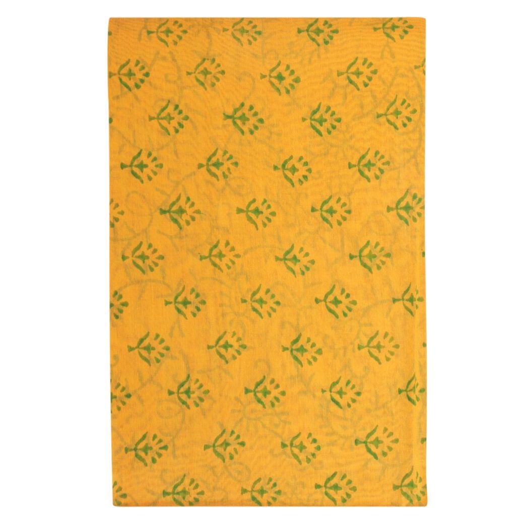 HANDLOOM CHANDERI 03 PCS DABU PRINTED SUIT (SKU - 1RDS01270221 Suit 56)