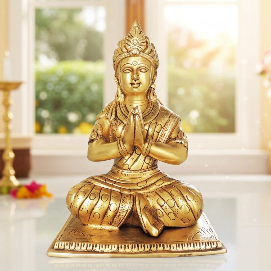 Brass Showpiece Parvati Ji God Idol Statue (BSMAS872 N)