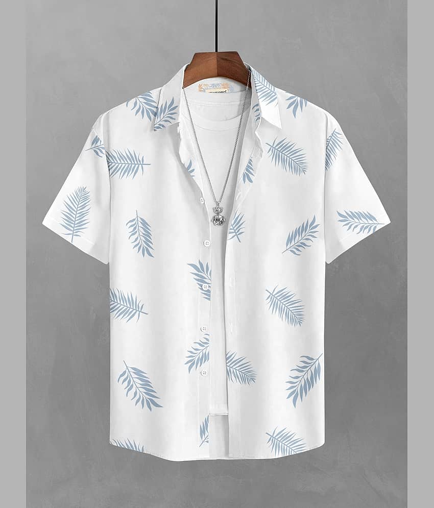 BULLMER Cotton Trendy Regular Fit Printed Causal Shirt for Men - Pack of 1 White2