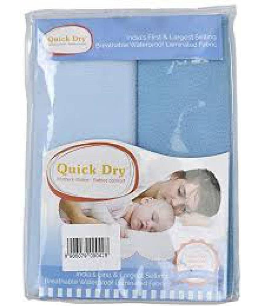 Quick Dry Blue Rubber Bed Protector - Pack of 2 Rubber Sheet