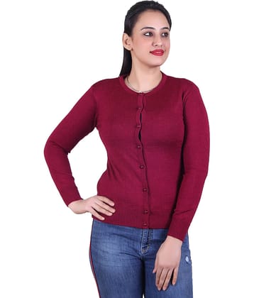 Varenyam Acrylic Purple Cardigans Dress - Single